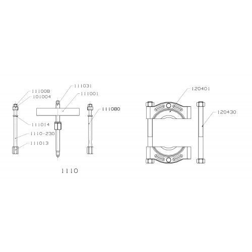 EXTRACTOR FORZA PUENTE Y GUILLOTINA SERIE 1100-1200